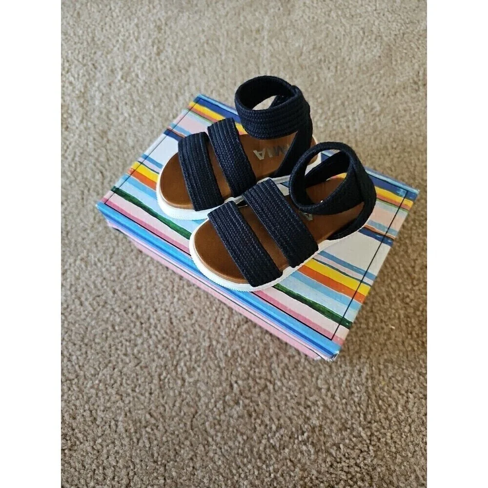 MIA Baby Girls Tierraa Sandal - Black- Size 5- NEW